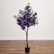 5ft. Pre-Lit Artificial Halloween Black Maple Tree with 240 Orange & Purple LED Lights